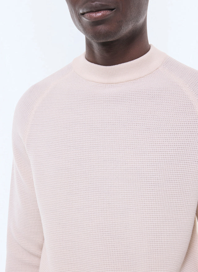 Pull point de riz en laine certifiée Ecru - Point de riz