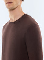 Pull col rond en cachemire Chocolat