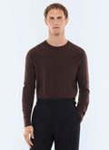 Pull col rond en cachemire Chocolat