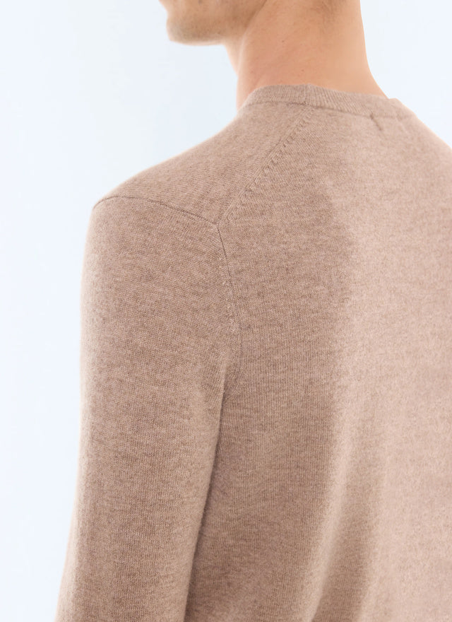 Pull col rond en cachemire Ficelle
