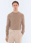 Pull col rond en cachemire Ficelle