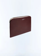 Porte-documents en cuir Saffiano Bordeaux