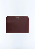 Porte-documents en cuir Saffiano Bordeaux