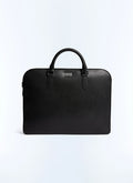 Mallette en cuir Saffiano uni Noir