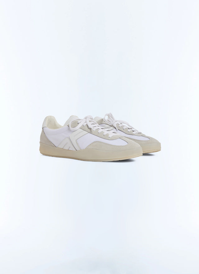 Baskets en cuir avec logo Fursac Blanc