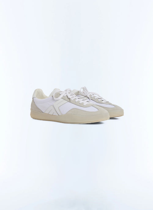 Baskets en cuir avec logo Fursac Blanc