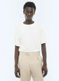 T-shirt en coton et viscose Blanc