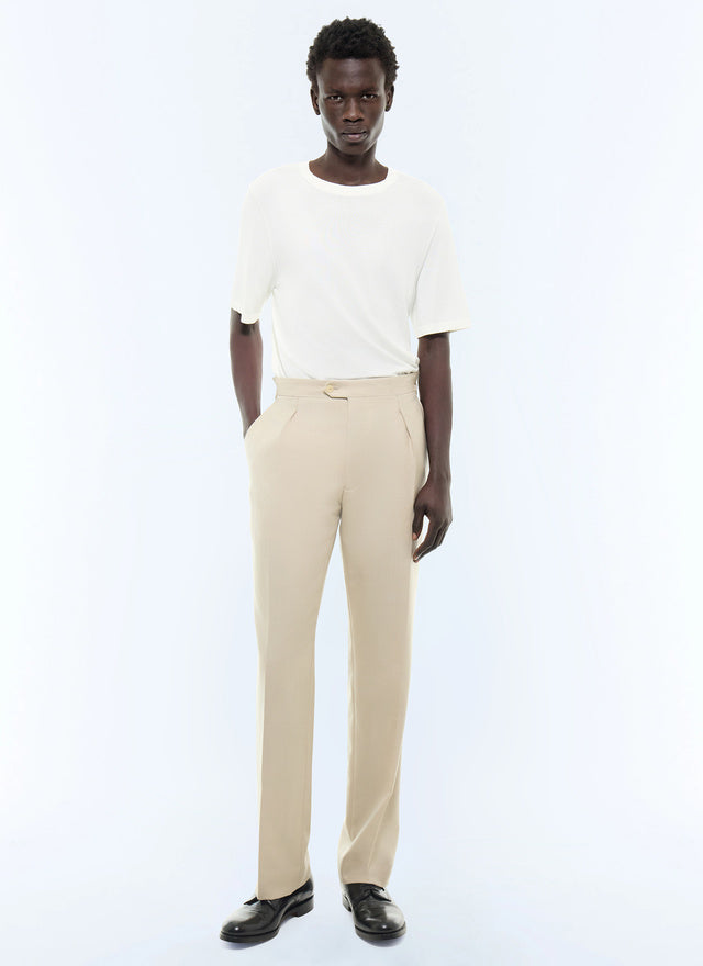 T-shirt en coton et viscose Blanc