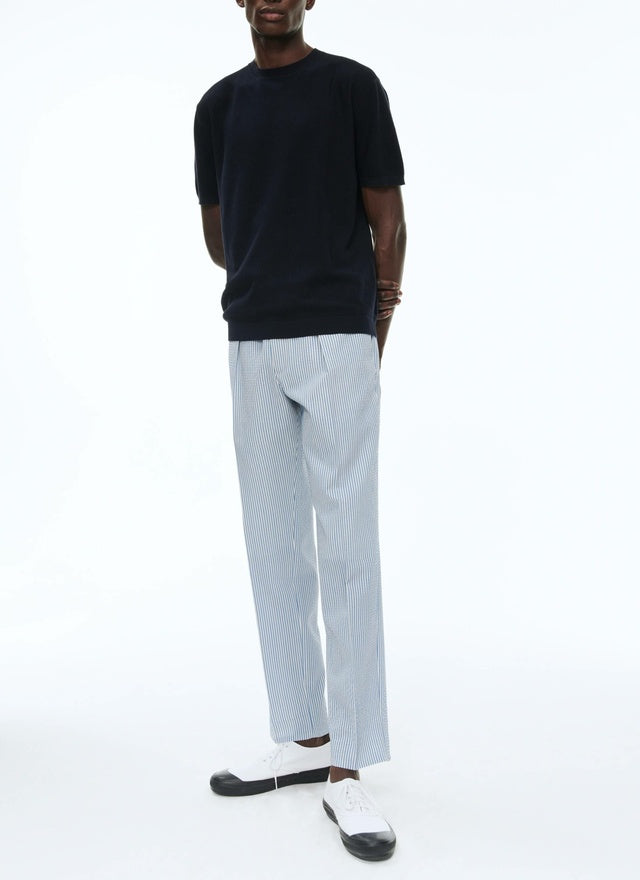 T-shirt bleu marine en coton Bleu marine