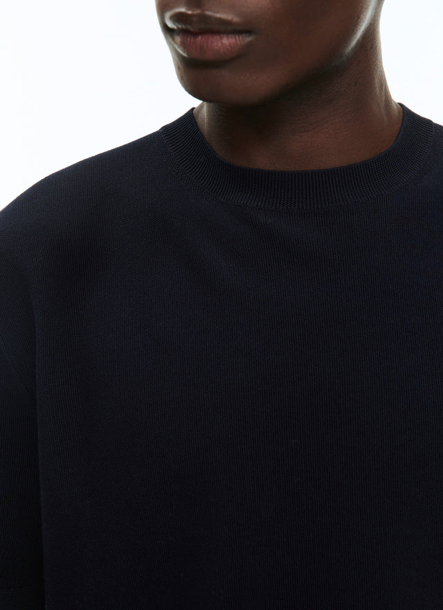 T-shirt bleu marine en coton Bleu marine