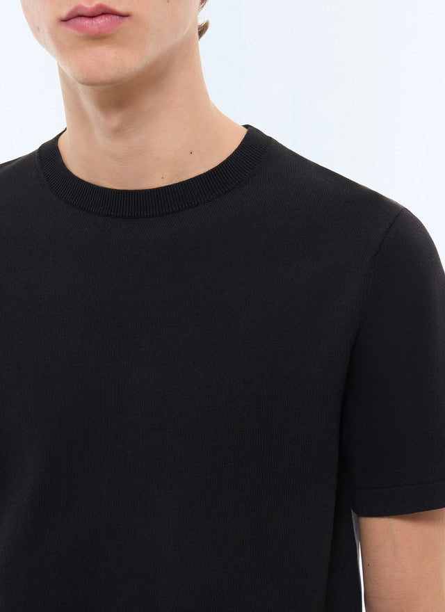 T-shirt en coton et viscose Noir