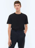 T-shirt en coton et viscose Noir