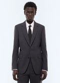 Veste de costume grande taille en laine fresco Acier