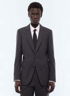 Veste de costume grande taille en laine fresco Acier