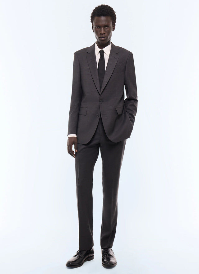 Veste de costume à micro carreaux Anthracite