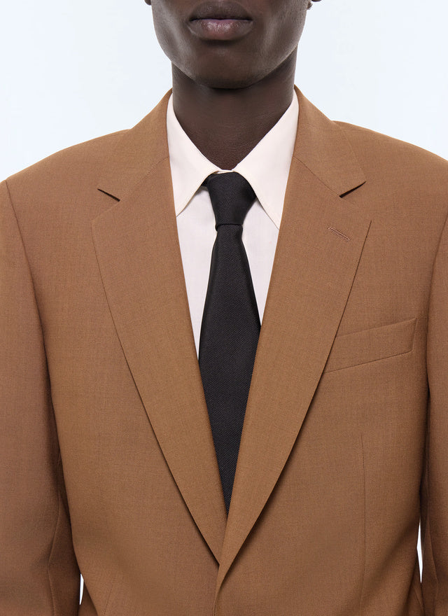 Veste de costume en laine vierge Camel