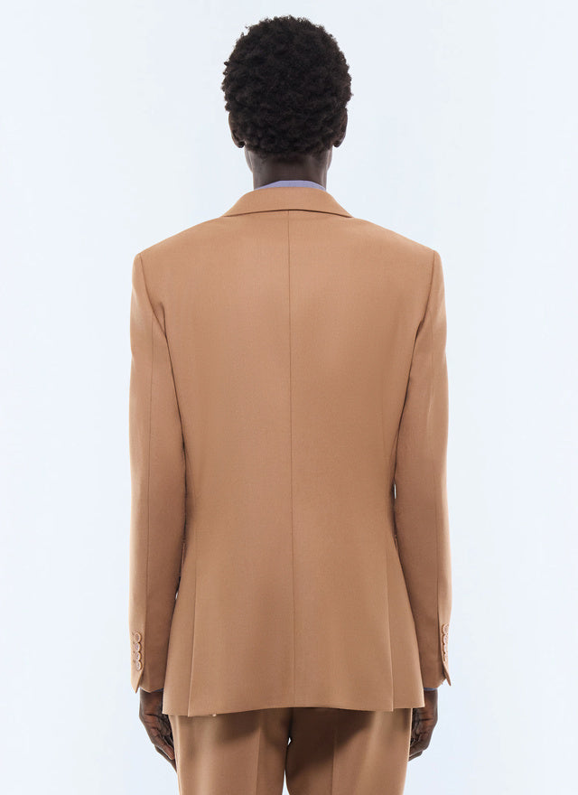 Veste de costume en flanelle Camel