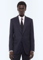 Veste de costume en laine à rayures Marine