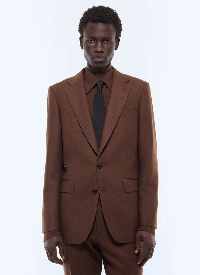 Veste de costume en flanelle Marron