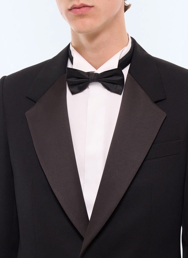 Veste de smoking en laine vierge NOIR