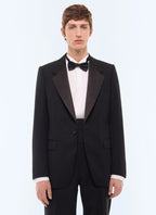 Veste de smoking en laine vierge NOIR