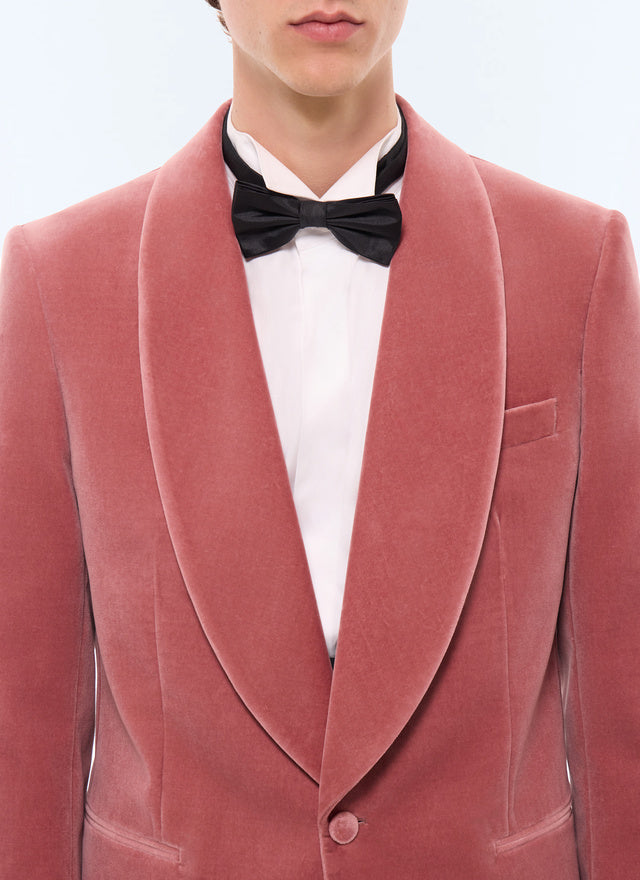 Veste de smoking en velours ROSE