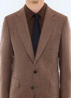 Veste en laine à micro-motif Mocha