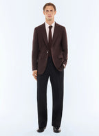 Veste en tweed de laine vierge Chocolat