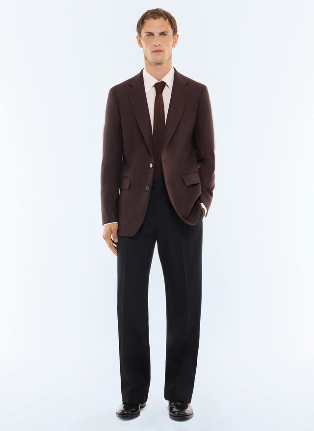 Veste en tweed de laine vierge Chocolat