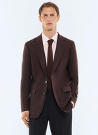 Veste en tweed de laine vierge Chocolat