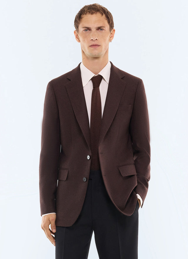 Veste en tweed de laine vierge Chocolat